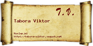 Tabora Viktor névjegykártya