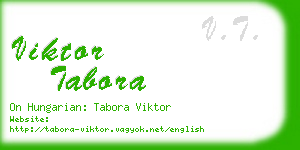 viktor tabora business card